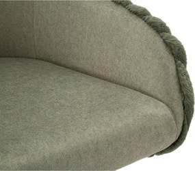 Zielone tapicerowane hokery zestaw z podłokietnikami 2 szt. (wysokość siedziska 78 cm) Alaska – Mauro Ferretti