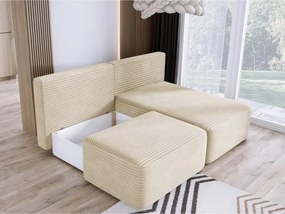 Narożnik TILIA wolnostojący układ L strona Prawa z funkcją spania w tkaninie Tilia 03