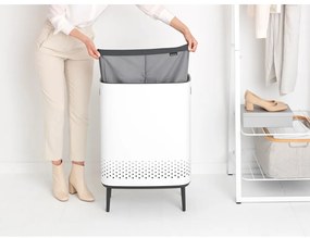 Biały metalowy kosz na pranie 90 l Bo Hi – Brabantia