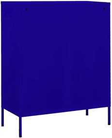 Granatowa metalowa szafka gospodarcza z 2 szufladami - Dova 3X