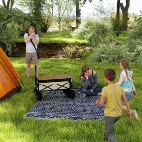 Outsunny Wodoodporny Dywan Zewnętrzny Wytrzymały na Warunki Atmosferyczne, z Boho-Style, do Domu, Balkonu