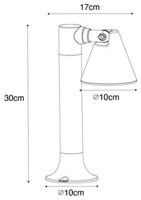 Zewnetrzna Nowoczesny klosz ogrodowy czarny 30 cm IP44 regulowany - Ciara Nowoczesny Oswietlenie zewnetrzne