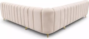 Narożnik z przeszyciami Verno 310 × 310 cm - nowoczesny duży narożnik w kształcie L do salonu