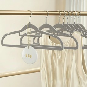 Zestaw wieszaków welurowych MAGIC VELVET 20 szt. szare