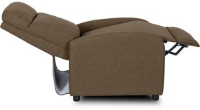 Fotel Rozkładany Wypoczynkowy z Podnóżkiem DANNY Brązowy Nowoczesny