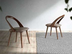 Krzesło z ekoskóry w kolorze orzechowym i norek 4063 ANGEL CERDA