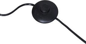 Nowoczesna lampa łukowa czarna z białym, regulowanym kloszem - XXL