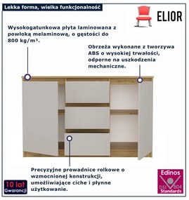 Stylowa komoda z szufladami dąb artisan + kaszmir Z9-S19
