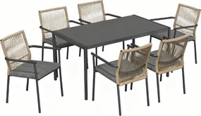 ZESTAW MEBLI OGRODOWYCH JADALNIANYCH VENCE 6 OS.