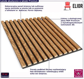 Panele akustyczne 6 szt. dąb fornir W0-E20