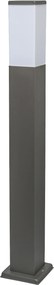 Nowoczesna lampa ogrodowa stojąca ciemnoszara z opalizującym szkłem 80 cm IP44 - Malios