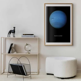 Plakat Neptun 21x30 cm z ramą złotą z marginesem ARTGEIST B