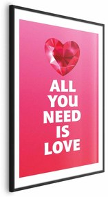 Plakat Zjawiskowe serce 40x60 cm z ramą czarną z marginesem ARTGEIST B