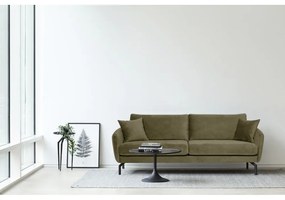 Zielona sofa z aksamitnym obiciem Scandic Magic, szer. 230 cm