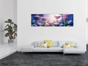 Obraz - Grzyby w pełni księżyca, grafika (170x50 cm)