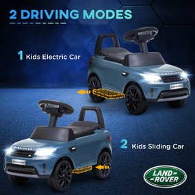 AIYAPLAY Elektryczny samochód dla dzieci 6V, Land Rover, tryb jazdy/pchania, reflektory, muzyka, Błękitny