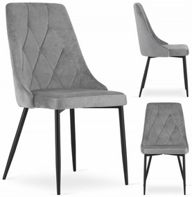 PROMOCJA Jasnoszare aksamitne krzesło do jadalni IMOLA II. jakość