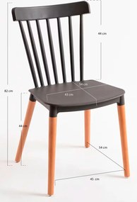 Zestaw 6 krzese Leka