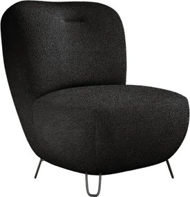 Fotel LUIS skandynawski wolnostojący na metalowych nogach w tkaninie NOW OR NEVER 83