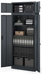 Szafa JAN Compact 1750 x 800 x 400 mm, antracytowa
