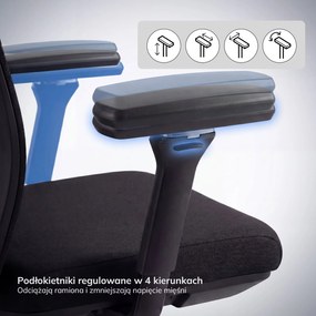 Fotel biurowy ergonomiczny czarny VECTOR