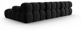 Czarna aksamitna sofa 285 cm Bellis – Micadoni Home