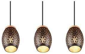 Czarna lampa wisząca ø 15 cm Bidar – Trio