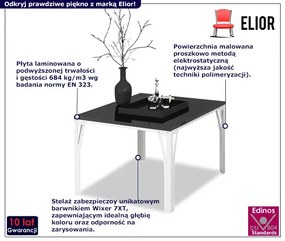 Nowoczesny stolik kawowy biały + czarny Resova