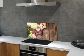 Szklany Panel Oliwa pieprz cebula czosnek