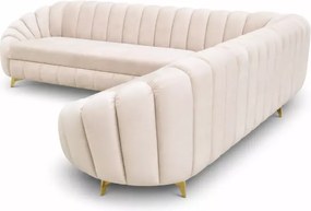 Narożnik z przeszyciami Verno 310 × 310 cm - nowoczesny duży narożnik w kształcie L do salonu