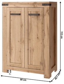 Szafka MORATIZ 2D/80, dąb wotan