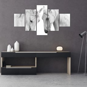 Obraz białych koni (125x70 cm)