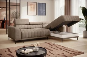 Narożnik CALDO S/MINI Prawostronny z funkcją spania wolnostojąca w tkaninie RUN AGAIN 11 WERSAL