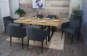 Krzesło do jadalni MCW-H93 (zestaw 6 sztuk),  tkanina/tekstylia ciemnoszary