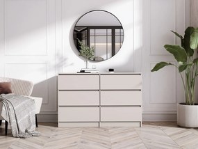 Komoda: 6 szuflad, kaszmir, 120 x 79 x 39 cm