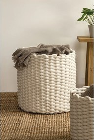 Tekstylny koszyk ø 40x40 cm Peach Skin Round XL – Bigso