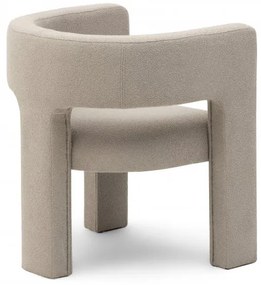 Ciemnobeżowy designerski fotel ALPAH E