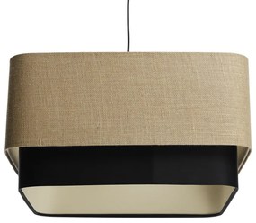 Lampa wisząca KWADRO DUO 005 51x47cm jutowa/czarna BPS KONCEPT