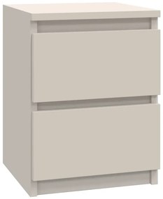 Minimalistyczny stolik nocny z szufladami kaszmir - Lanilo 2X