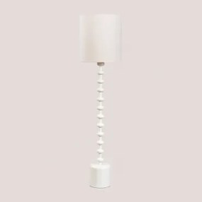Lampa Stojąca Z Lnu Alieta Gardenia Biel - Sklum