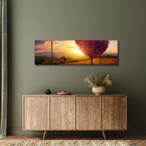 Obraz drzewa w kształcie serca (170x50 cm)