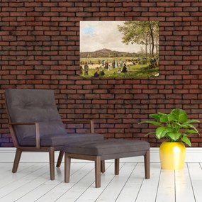 Obraz - French 19th Century, Race Course at Longchamps, reprodukcje (70x50 cm)