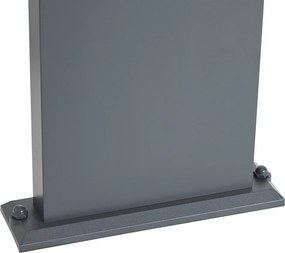 Zewnętrzna lampa słupkowa ciemnoszara z czujnikiem ruchu 60 cm IP54 Solarna - Judge