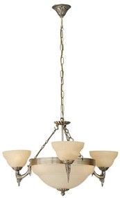EGLO 85857 - Lampa wisząca Żyrandol stylowy MARBELLA 6xE14/60W brąz