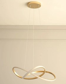 Lampa nowoczesna LED wisząca sufitowa pierścienie AT74-ESL-Gold