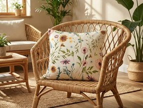 Poszewka na poduszkę z mikrofibry HERBALIS 45x45 cm, kremowy