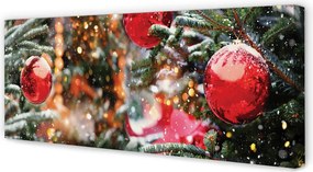 Zdjęcie na płótnie Śnieg, Bombki i Choinki