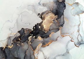 Obraz na płótnie Black&Gold Abstraction