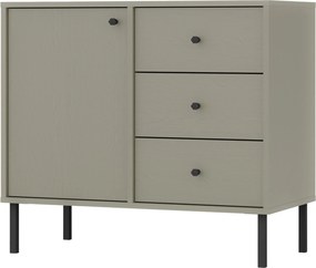 Komoda TORINO - Zielony / Wysokość 74 cm / 84 cm / 3 szuflady