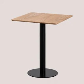 Kwadratowy Stół Barowy W Okleinie Jesionowej Frappe ↔︎ 60 Cm & Czarny - Sklum